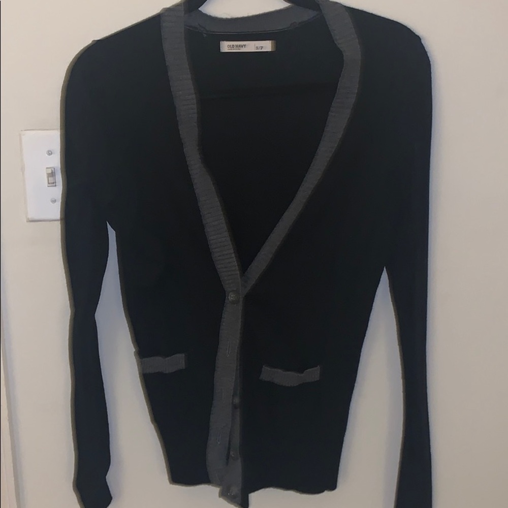 Black and Gray Cardigan